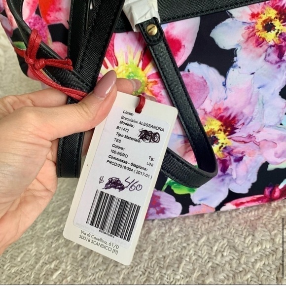 BRACCIALINI NWT & Dust Bag Floral Alessandra Pink Large Tote Bag - Picture 16 of 16